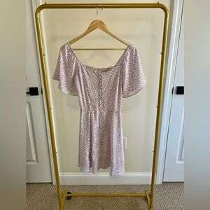 Purple & White Floral Dress